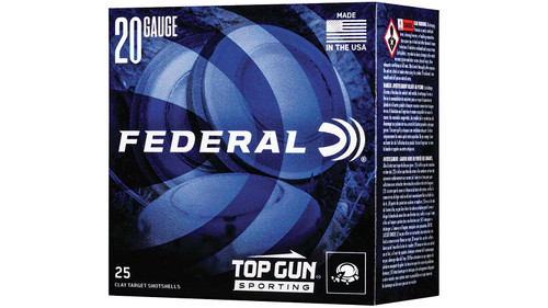 Federal Top Gun Sporting Shotgun Ammo 20 Gauge (20 ga.) 2.75 in. 1250 FPS 7/8 oz. 8 Shot 25 Rd.