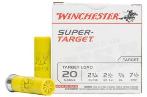 Winchester Super Target Load 20 Gauge (20 ga.) 2.75 in. 7/8 oz. 7.5 Shot 25 rd.