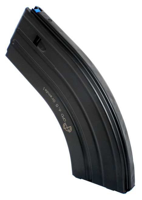 DuraMag SS 26-Round 6.5 Grendel/6mm ARC AR-15 Magazine Black with Blue Follower Detachable