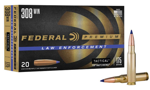Federal Tactical TRU 308 Winchester Ammo 175 grain Tactical Tipped MatchKing