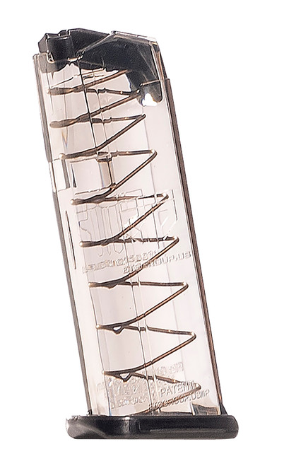 ETS Group GLK43X 10rd 9mm Luger Pistol Magazine Compatible with Glock 43X/48 Clear Polymer