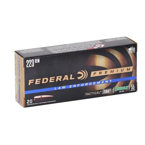 Federal Law Enforcement 223 Remington 55 Grain Tactical TRU Sierra Boat Tail Hollow Point(BTHP)