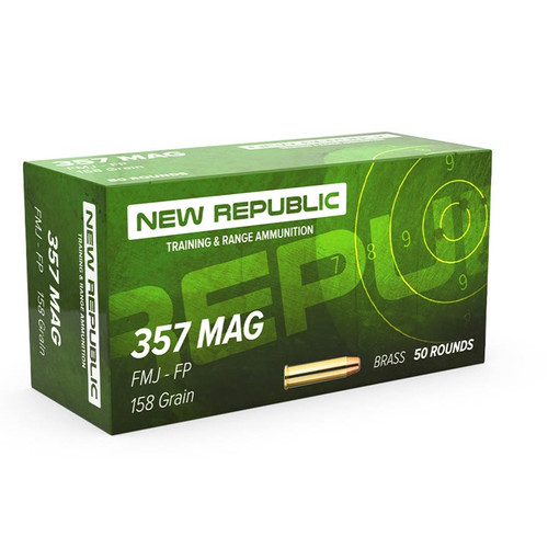 New Republic  357 Magnum Ammo 158 Grain Full Metal Jacket (FMJ)