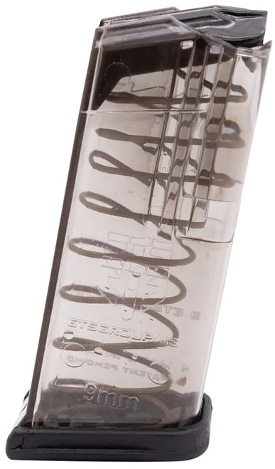 ETS Group GLK26 Pistol Mags 10rd 9mm Luger Compatible w/ Glock 26 Gen1-5 Clear Polymer