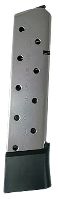 Kimber 1100167A 10-Round .45 ACP 1911 Extended Magazine Silver Steel