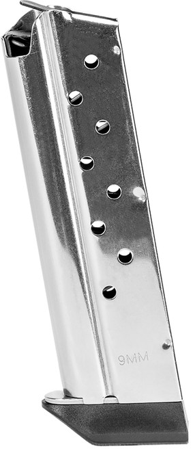 Kimber 4200380 9-Round 9mm Luger 1911 Magazine Silver Stainless Steel