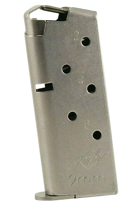 Kimber Mfg, Inc 1200846A Micro 9 6rd Flush Fit 9mm Luger Silver Stainless Steel