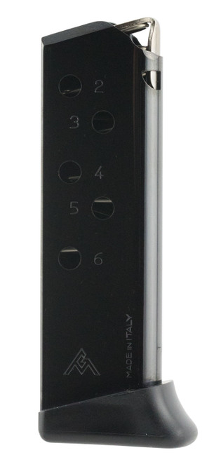 Mec-Gar MGWPPKFRB 6-Round .380 ACP Walther PPK Blued Finger Rest Magazine