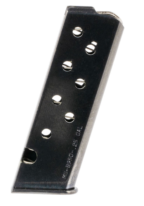 Mec-Gar MGPB95008 OEM Blued Detachable 8-Round .25 ACP Magazine for Beretta 950 Jetfire