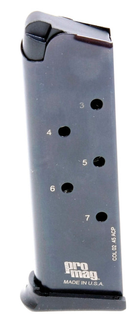 ProMag COL02 Standard 7rd 45 ACP Fits 1911 Government Blued Steel
