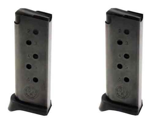 Ruger 90643 LCP Value Pack 6-Round .380 ACP Blued Steel Magazine 2-Pack