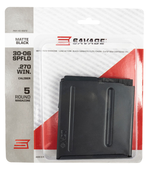 Savage Arms 55272 5-Round Magazine 270 Win/30-06 Springfield for Savage Axis II Precision Matte Black Steel