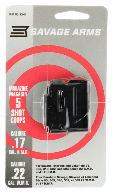 Savage Arms 90001 Savage 93 Series 5-Round .17 HMR/.22 WMR Blued Steel Magazine