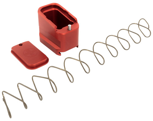 Shield Arms G19ME5RED +5 Magazine Extension for Glock 19/23, 9mm/40 S&W – Red Anodized Aluminum