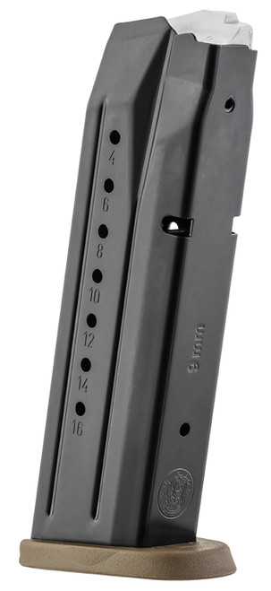 Smith & Wesson 3007345 M&P 17rd 9mmLuger Blued/Brown Floor Plate Steel