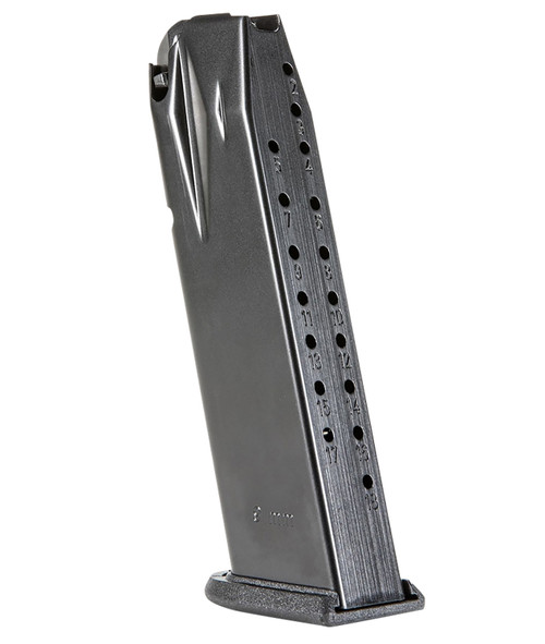 Walther Arms 2856891 PDP Full Size 18-Round 9mm Luger Magazine Black Steel