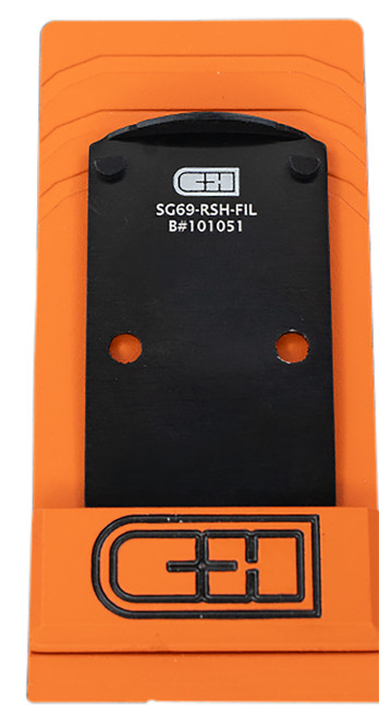 C&H Precision SG69RSHFIL Sig P226/P229 RX Series Optic Adapter Plate Trijicon/Holosun Footprint Black Anodized