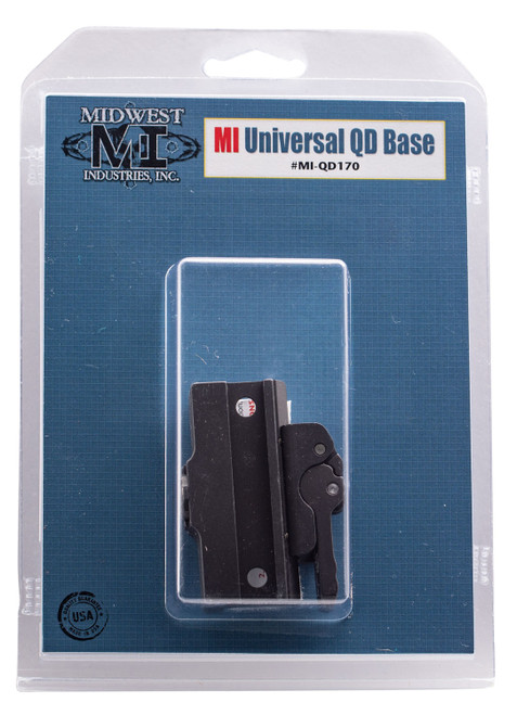 Midwest Industries MIQD170 Universal Quick Detach Picatinny Base Black Hardcoat Anodized