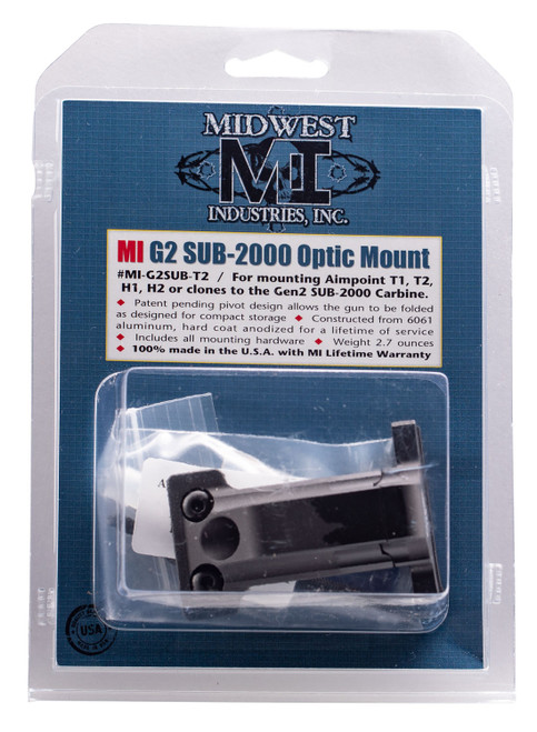 Midwest Industries MIG2SUBT2 Gen 2 Sub 2000 Aimpoint T1/T2 Mini Optic Mount Matte Black