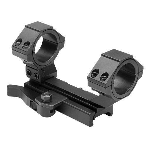 NcStar MARCQ AR15 Adjustable Quick Release 30mm/1" Scope Mount Ring Combo Black Anodized