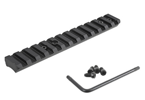 Ruger 90674 Picatinny Rail Black Anodized Aluminum Fits Ruger American Rimfire 0 MOA
