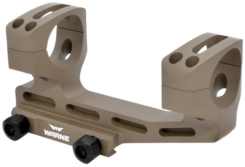 Warne LRSKEL30DE Skeletonized Scope Mount Ring Combo Extended Dark Earth Aluminum 30mm Tube MSR 20 MOA