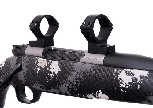 Weatherby W940705 Scope Mount/Ring Combo Matte Black Alloy 1" Tube Medium Rings for Mark V Magnum 9-Lug Action