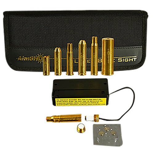 AimShot KTRIFLE Rifle Boresight Kit Universal Calibers with Laser and 6 Arbors Brass