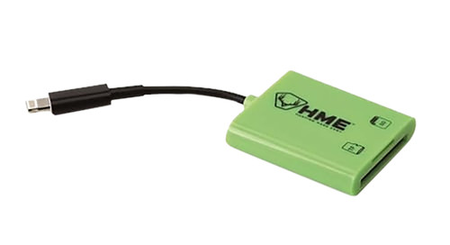 HME HMESDCRIOS iOS Memory Card Reader for iPhone/iPad Up To 256GB Black/Green