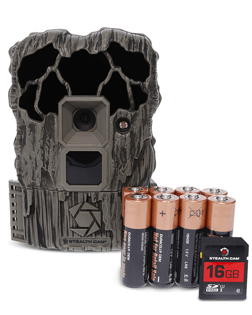 Stealth Cam QS20 No Glow Combo Trail Camera Kit with Batteries and SD Card