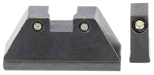 AmeriGlo GL813 Optic Compatible Sight Set for Glock XL Tall Green Tritium Black Outline Front & Green Tritium Black Outline Rear