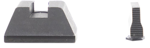 AmeriGlo GL429 Optic Compatible XL Tall Sight Set for Glock - Black Serrated Front & Flat Black Rear