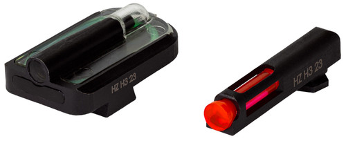 HiViz GLFD21 FastDot H3 Glock Sight Set - Red Fiber Optic Front, Green Tritium Rear