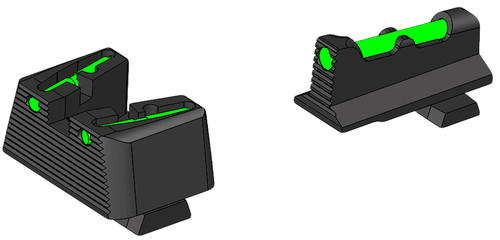 HiViz SG32CLW21 Co-Witness LiteWave Sight Set Green/Red/White Front & Rear Fits Sig P320/365