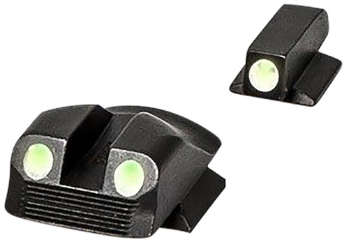 Kimber ML11229 Micro .380/Micro 9 Green Tritium Night Sight Set, Black Outline