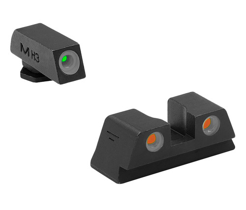 Meprolight Tru-Dot Night Sight Set Green/Orange Tritium for Glock 42/43/43X/48X