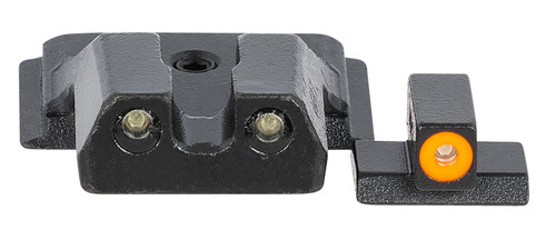 Meprolight Hyper-Bright Green Tritium Orange Outline Front & Green Tritium Black Outline Rear Sight Set S&W M&P Shield