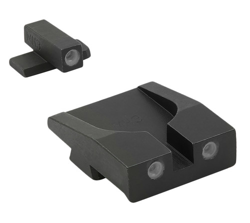 Meprolight Tru-Dot Green Tritium White Outline Front & Rear Night Sight Set Springfield XD-M/XD-S Non OSP