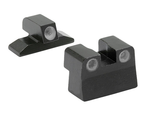 Meprolight Tru-Dot Green Tritium White Outline Front & Rear Night Sight Set for Bersa Thunder 380