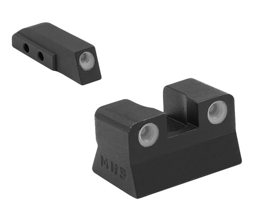 Meprolight Tru-Dot Green Tritium White Outline Front & Rear Night Sight Set for Beretta M9/M92
