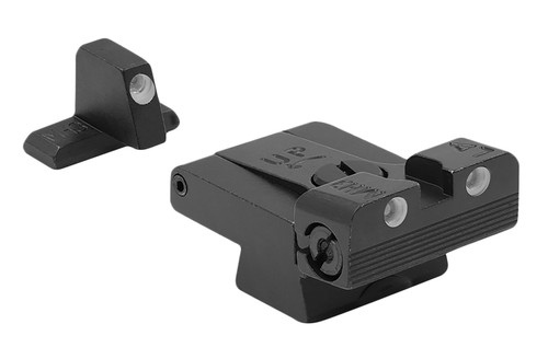 Meprolight Tru-Dot Green Tritium Black Frame Sight Set for HK USP Full Size/Compact/Tactical Post Mount
