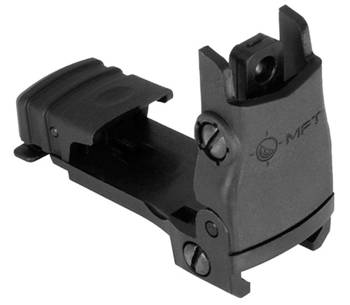 Mission First Tactical BUPSWR Flip-Up Rear Sight Black Folding for AR-Platform Picatinny Rail