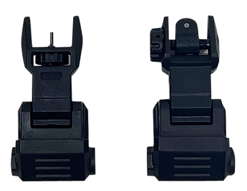NcStar VG167 Picatinny High Profile Flip-Up Front & Rear Sight Set Black Polymer