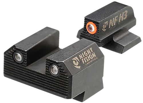 Night Fision CNK-029-187-250-OGZG Optics Ready Stealth Tritium Night Sights for Canik METE SF – Orange Outline