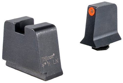 Trijicon GL243C601146 Suppressor/Optic Height Sights Green Tritium Orange Outline Front Black Blank Rear Glock 42/43/43X