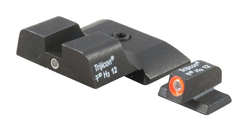 Trijicon 600722 HD Night Sights Green Tritium Orange Outline Front & Green Tritium Black Outline Rear for S&W M&P Shield/Shield Plus