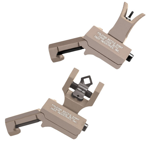 Troy Industries SSIG-45S-MDFT-00 45 Degree Offset BattleSight Set Flat Dark Earth M4 Front & Dioptic Rear