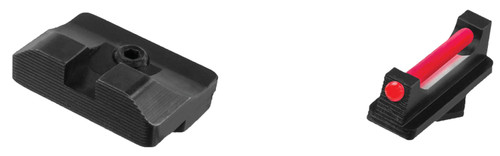 TruGlo TG132G1 Fiber-Optic Pro Sight Set Red Fiber Optic Front Black Rear for Glock 17/17L/19/22/23/26/27