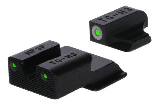 TruGlo TGTG231MP4W Tritium Pro Night Sight Set - Green Tritium White Outline Front & Rear