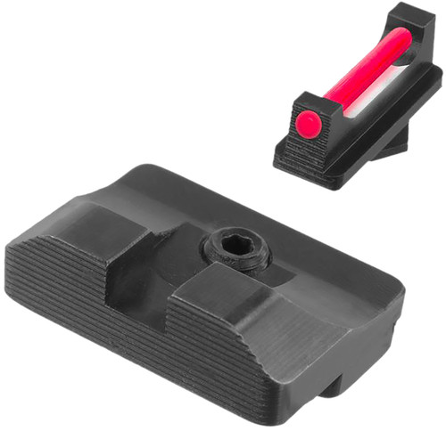 TruGlo TG132CZ1 Fiber-Optic Pro Red Front Blacked Rear Sight Set for CZ SP Series